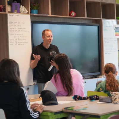 In de klas tijdens opnames eindfilm met filmcoach Hollywood in de Klas