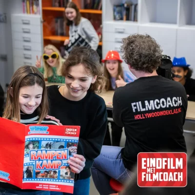Groep 8 leerlingen maken een eindfilm met begeleiding van een Hollywood in de Klas